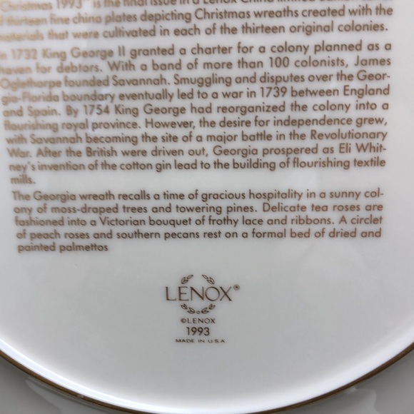 🆕🆕🤶🤶🆕Lenox annual Limited addition Christmas plate 93 - Picture 7 of 8